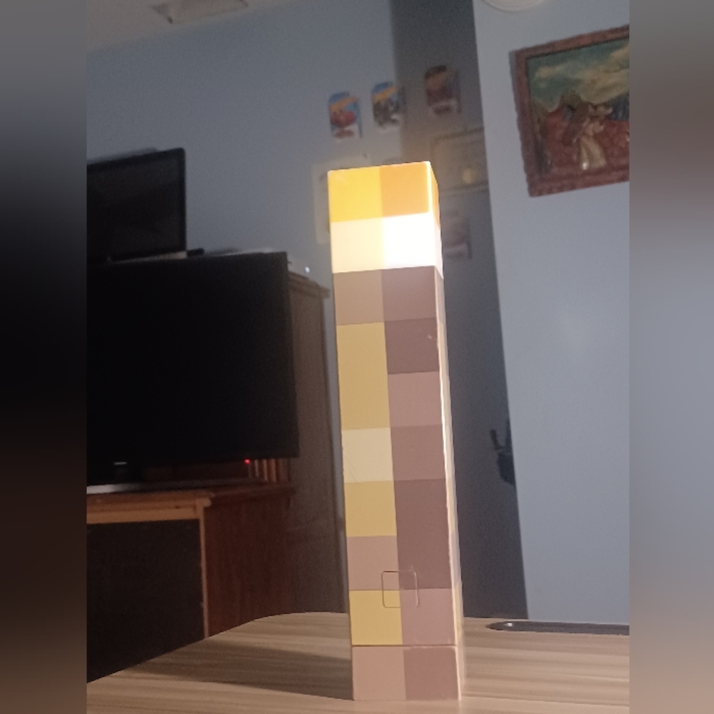 Minecraft Table Wall Torch Night Light - Working - 2012 by ThinkGeek, Inc 